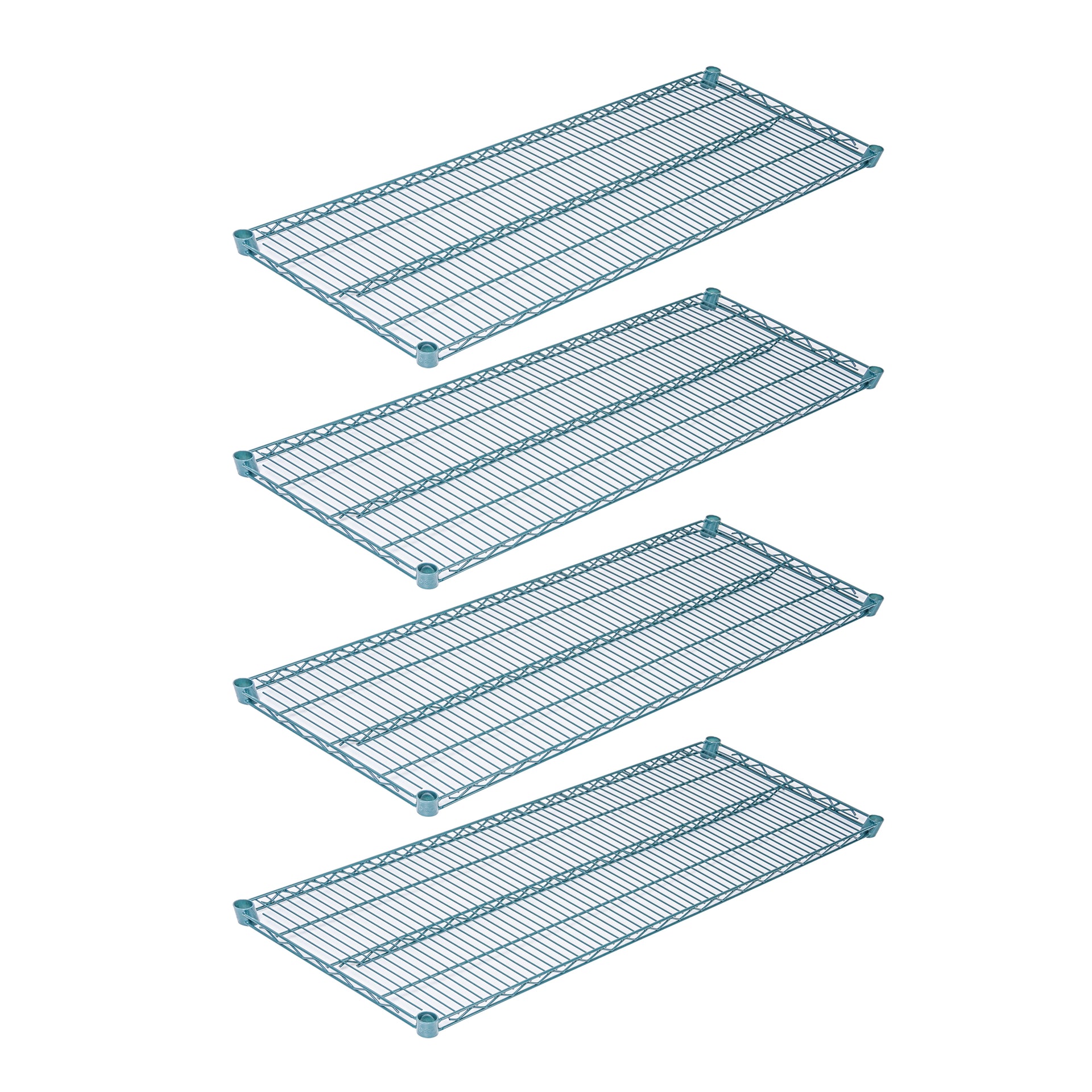 Chef 101 NSF Green Epoxy Shelf - Corrosion-Resistant - 18" x 48" - 4 count box