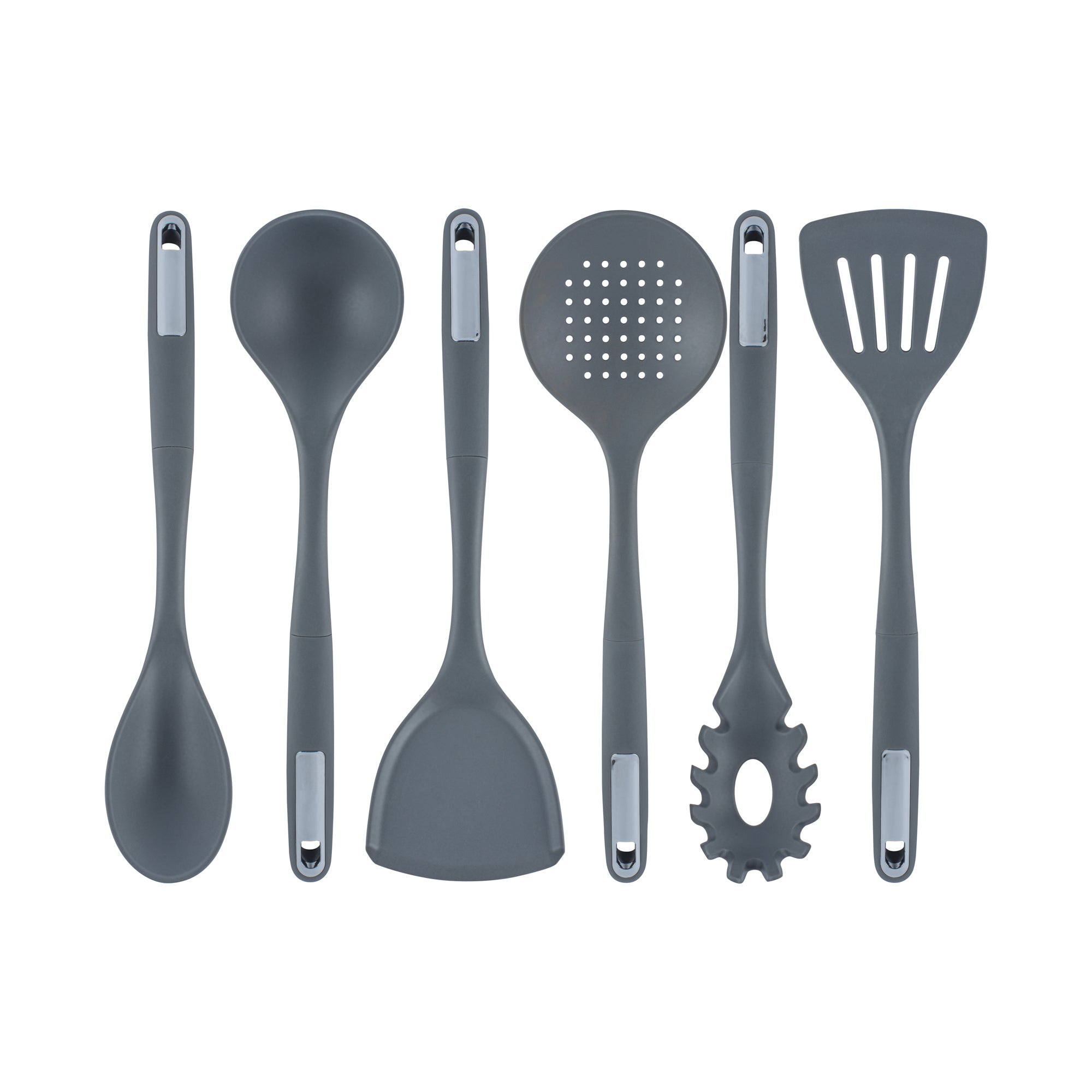 Met Lux Dark Gray Silicone Cooking Utensil Set - 6-Piece - 1 count box