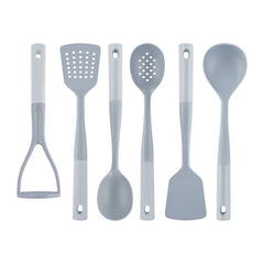 Met Lux Gray and White Nylon High Heat Cooking Utensil Set - 6-Piece - 10 count box