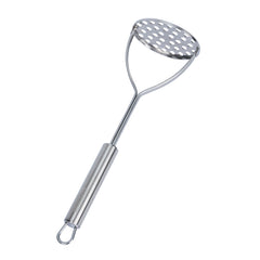 German Standard Stainless Steel Round-Faced Potato / Bean Masher - 11'' - 6 count box