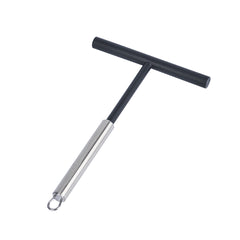 German Standard Black Nylon High Heat Crepe Batter Spreader - with Stainless Steel Handle - 7 3/4'' x 4 3/4'' - 6 count box