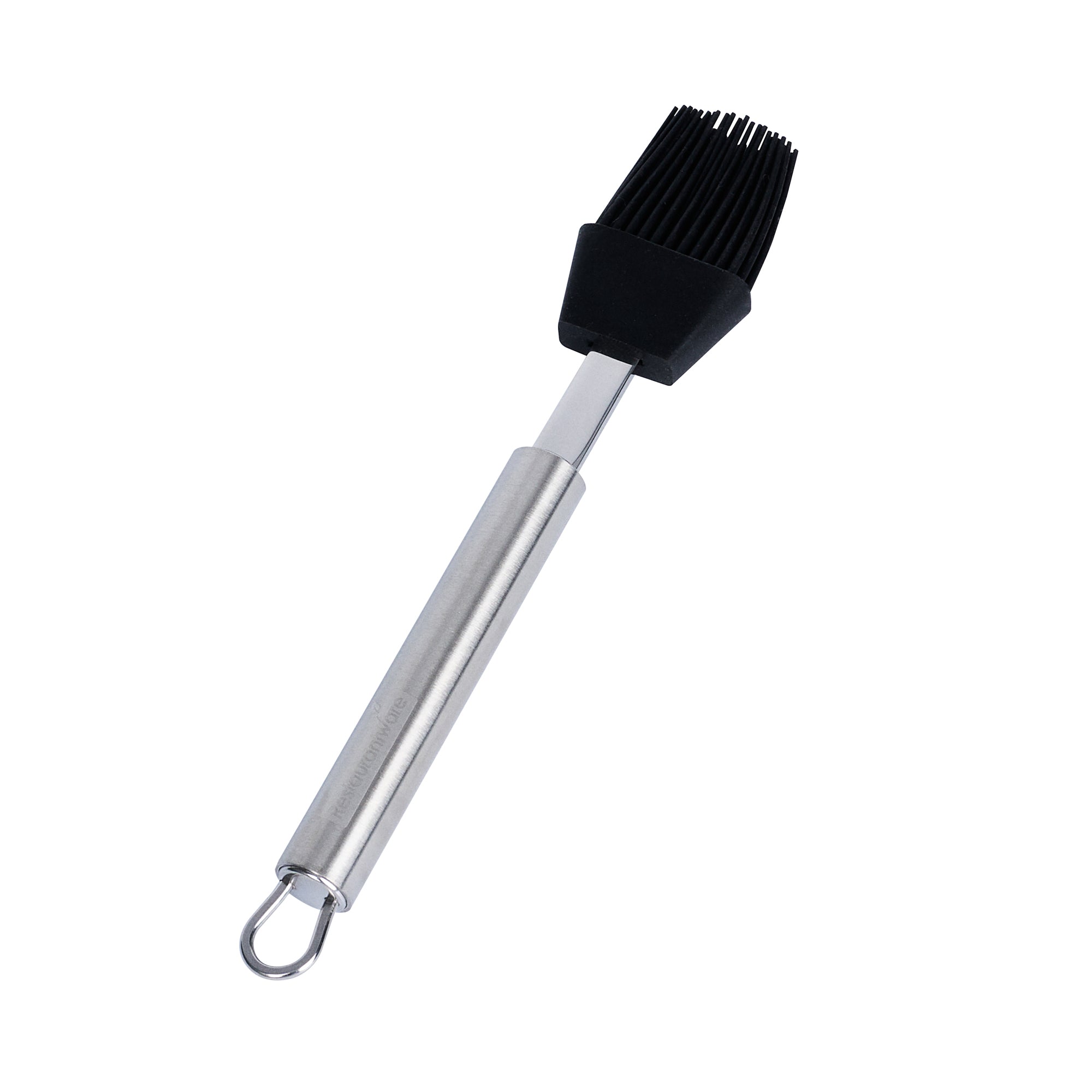 German Standard Black Silicone Pastry and Basting Brush - with Stainless Steel Handle - 7 3/4'' - 24 count box