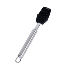 German Standard Black Silicone Pastry and Basting Brush - with Stainless Steel Handle - 7 3/4'' - 6 count box