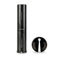 Bar Lux Black Electric Wine Opener - Battery-Operated, with Wine Foil Cutter - 1 count box