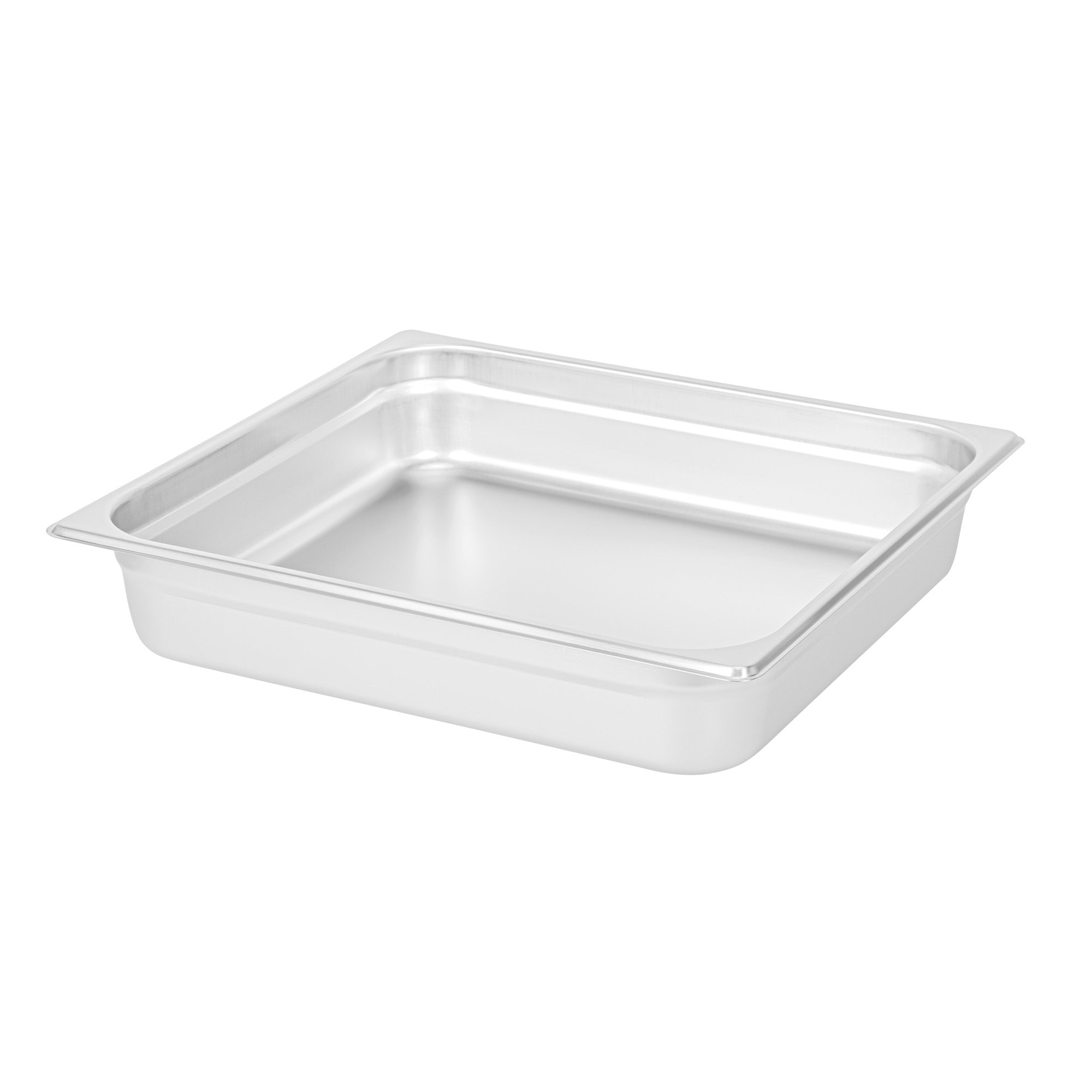 Kitchen Tek Stainless Steel 2/3 Size Steam Table Pan - 2 1/2 Inch Deep, Anti Jam, 24 Gauge - 1 count box