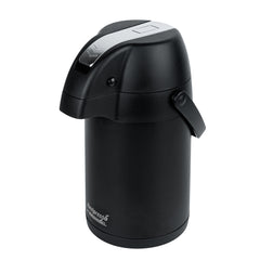 Restpresso 3L Black Vacuum Insulated Airpot Coffee Dispenser - Pump Lever, 12 hr Heat Retention - 1 count box