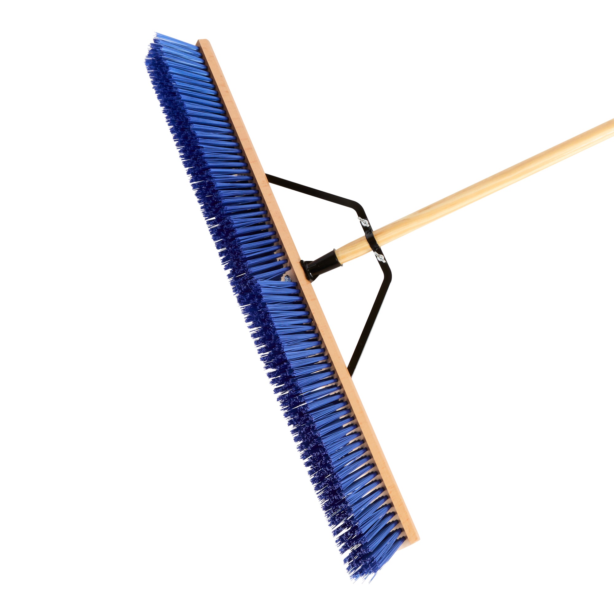 Clean Tek Professional 36" Contractor / Push Broom - with Heavy Flagged Bristles, 60" Wood Handle - 1 count box