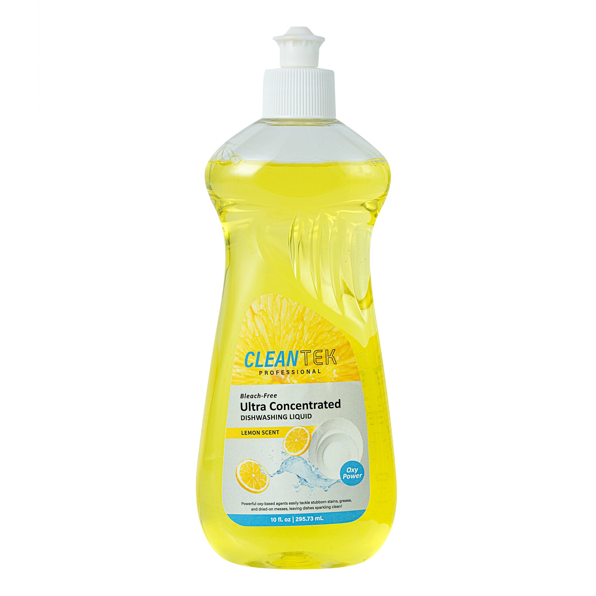 Clean Tek Professional 10 fl. oz Dishwashing Liquid - Ultra Concentrated, OXY Power, Lemon Scent - 1 count box