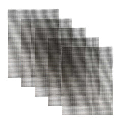 Met Lux Rectangle Black PTFE Reusable Grill Mat - Non-Stick - 15 3/4