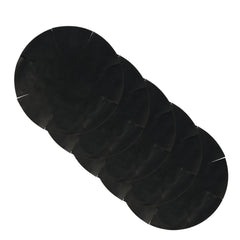 Pastry Tek Round Black Fiberglass Cake Tin Liner - Non-Stick, Foldable - 9 1/2