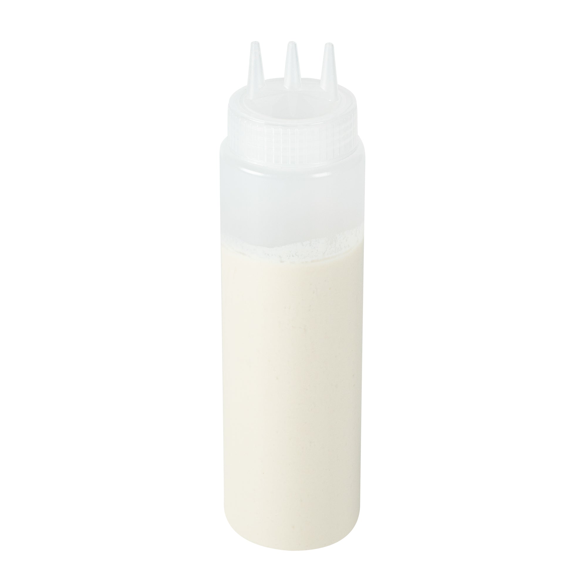 32 oz Clear Plastic All-Purpose Squeeze Bottle - with Triple Dispersion Tip - 6 count box