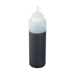 Sauce Tek 32 oz Clear Plastic Squeeze Bottle - with Cap, Wide Mouth - 3