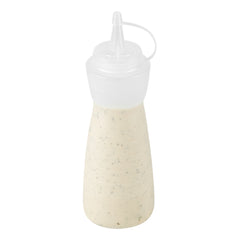 Sauce Tek 16 oz Clear Plastic Squeeze Bottle - with Cap - 2 3/4