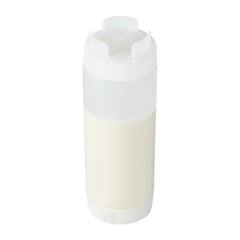First In First Out 20 oz Clear Plastic Squeeze Bottle - Inverted, Refill & Dispensing Lid - 2 3/4