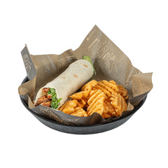 Chef 101 Round Black Plastic Diner Platter - 10 1/2