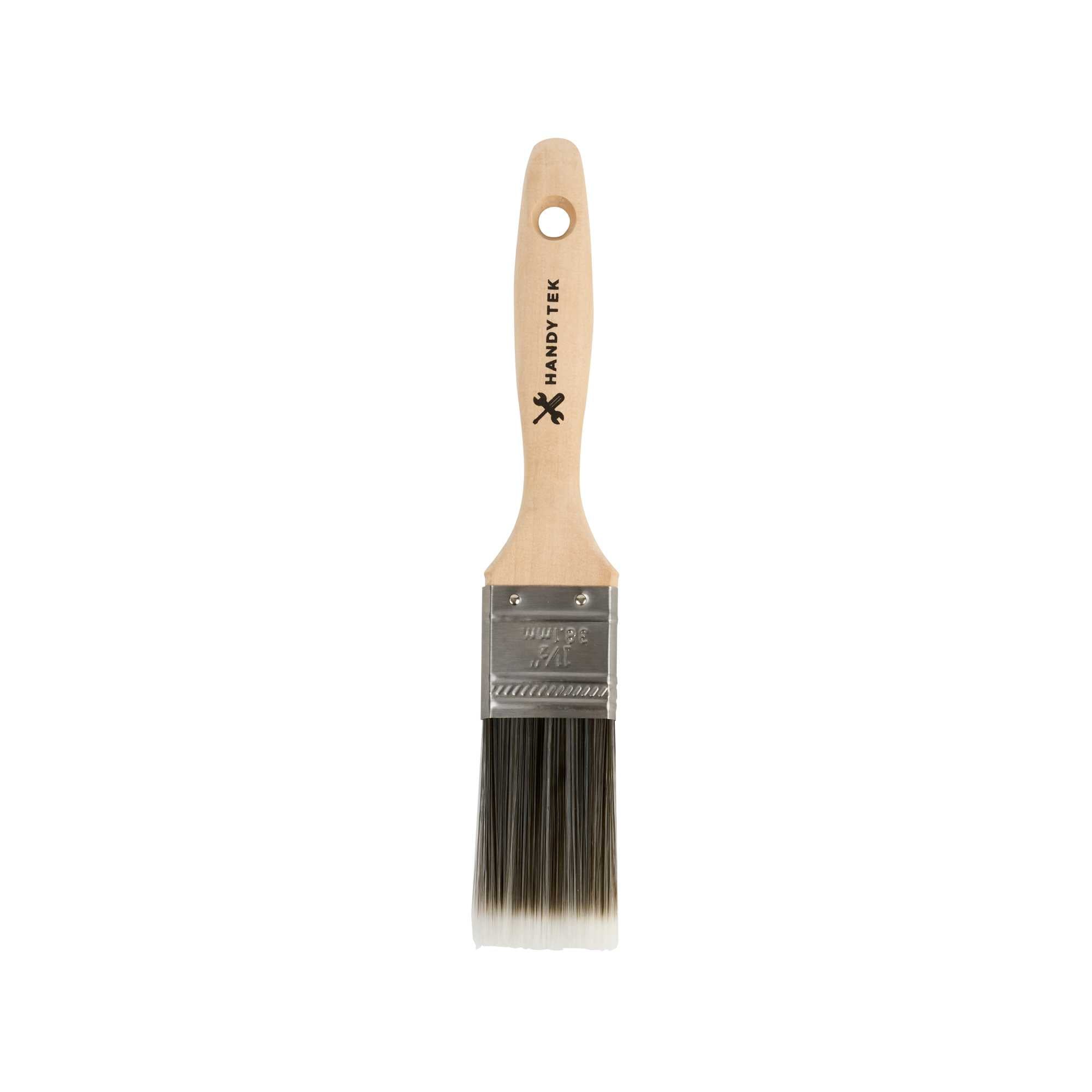 Handy Tek Synthetic Polyester Paint Brush - Flat, Beaver Tail - 1 1/2" - 6 count box