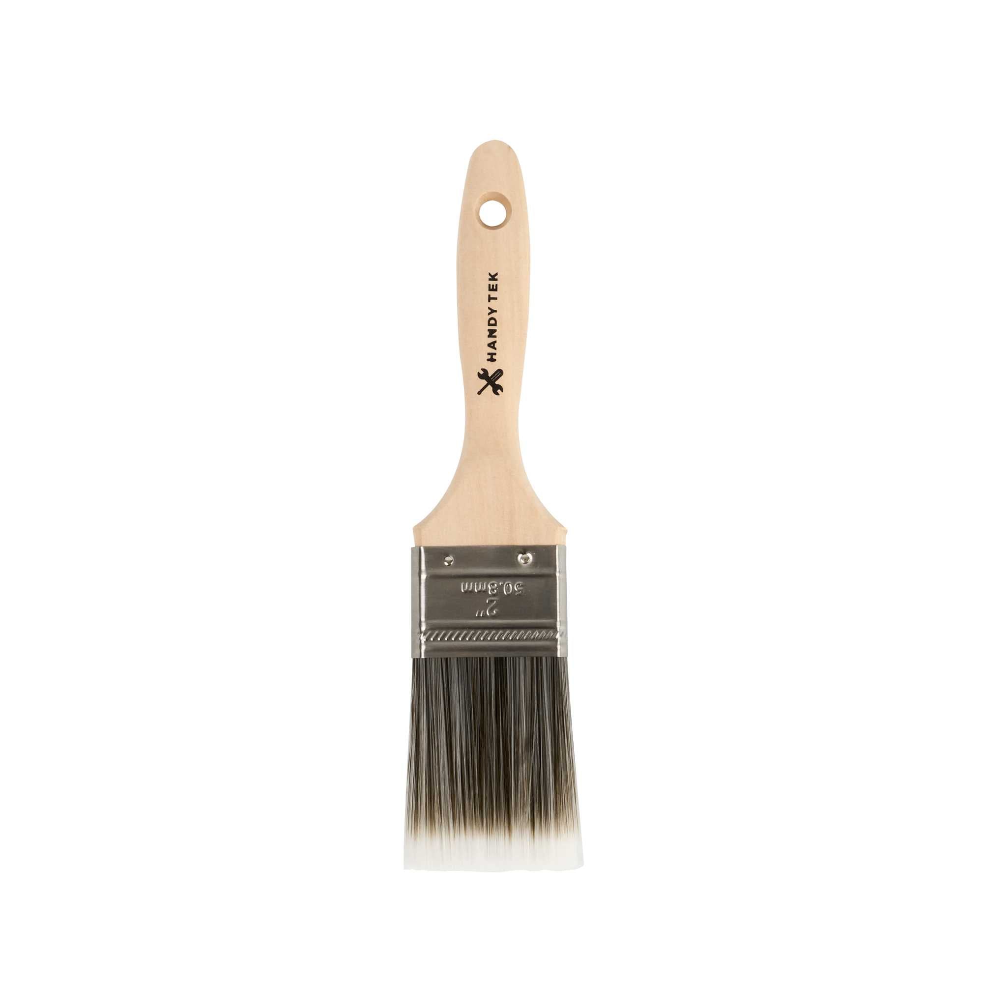 Handy Tek Synthetic Polyester Paint Brush - Flat, Beaver Tail - 2" - 6 count box