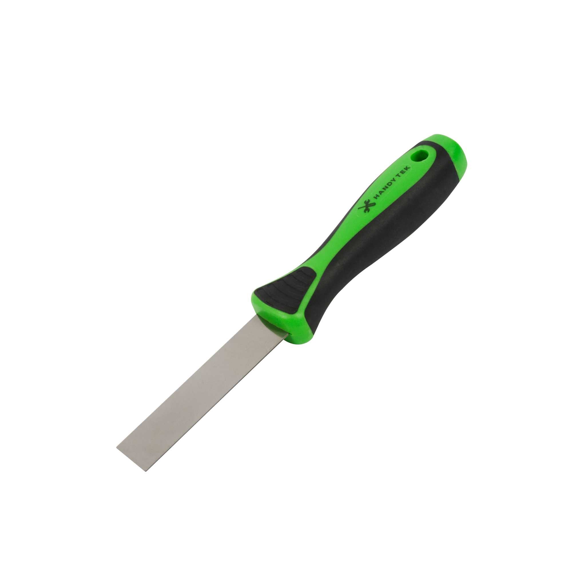 Handy Tek Carbon Steel Putty Knife - Flexible, Soft Grip Handle - 1" - 24 count box