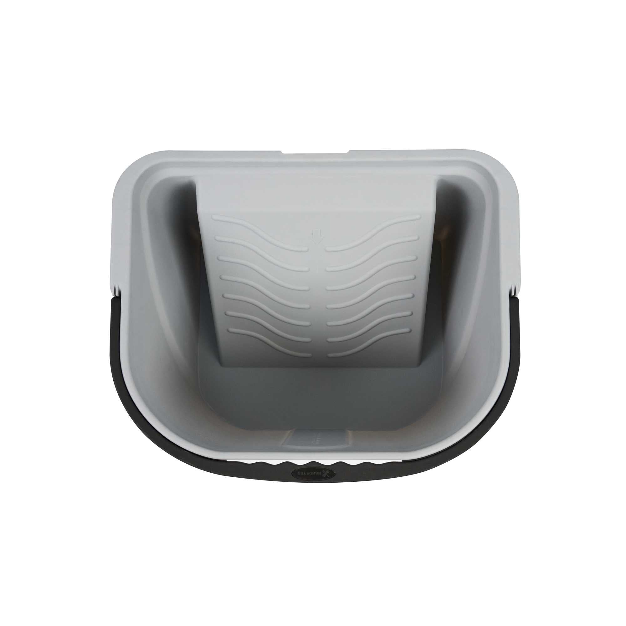 Handy Tek 3.5 gal Gray Plastic Paint Pail - 15 3/4" x 12 3/4" x 9" - 12 count box