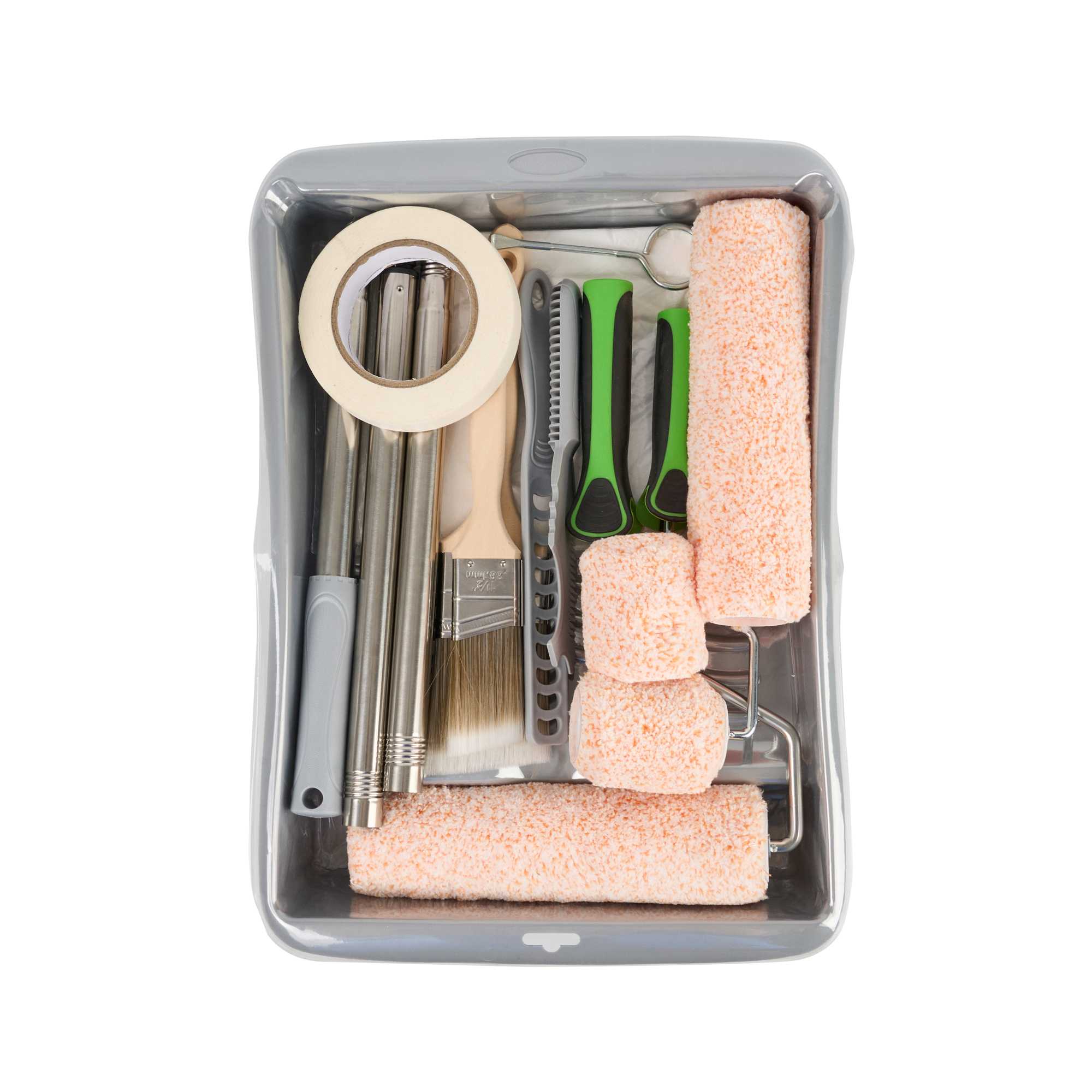 Handy Tek Paint Roller Kit - 18-Piece - 17 3/4" x 13" x 3 1/4" - 6 count box