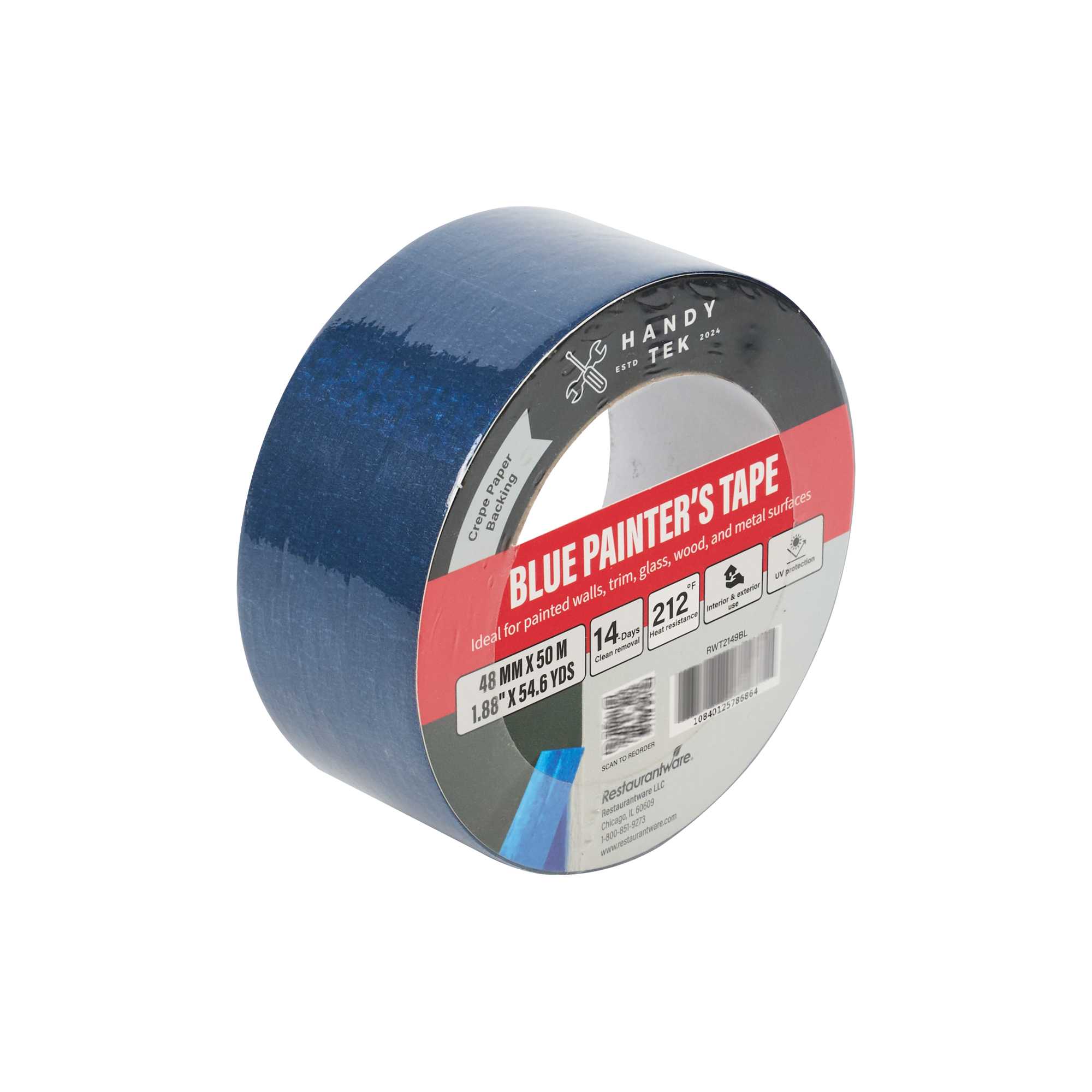 Handy Tek Blue Painter's Tape - 2" x 54 yds - 72 count box