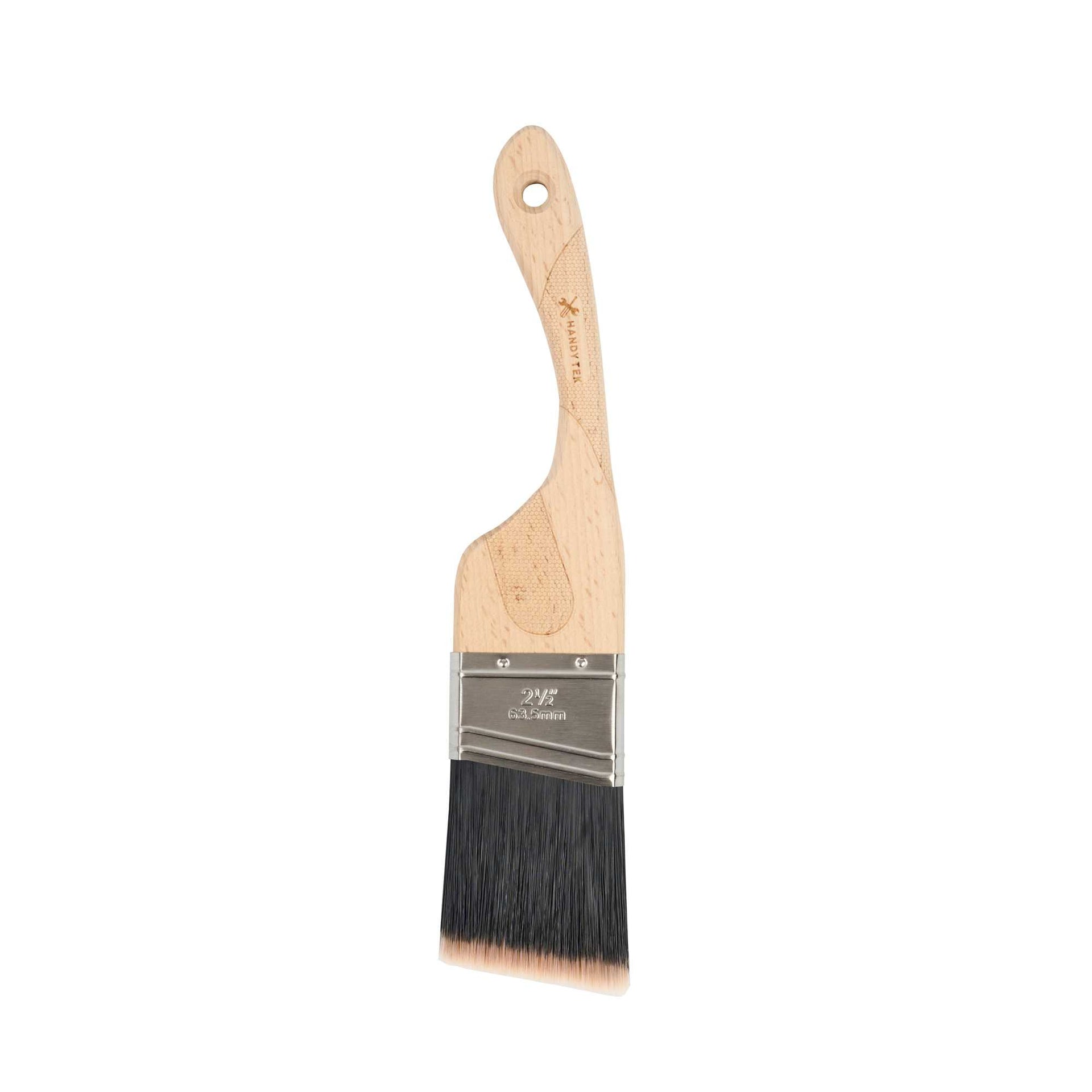 Handy Tek PBT / Nylon Paint Brush - Angled, Ergonomic Handle - 2 1/2" - 1 count box