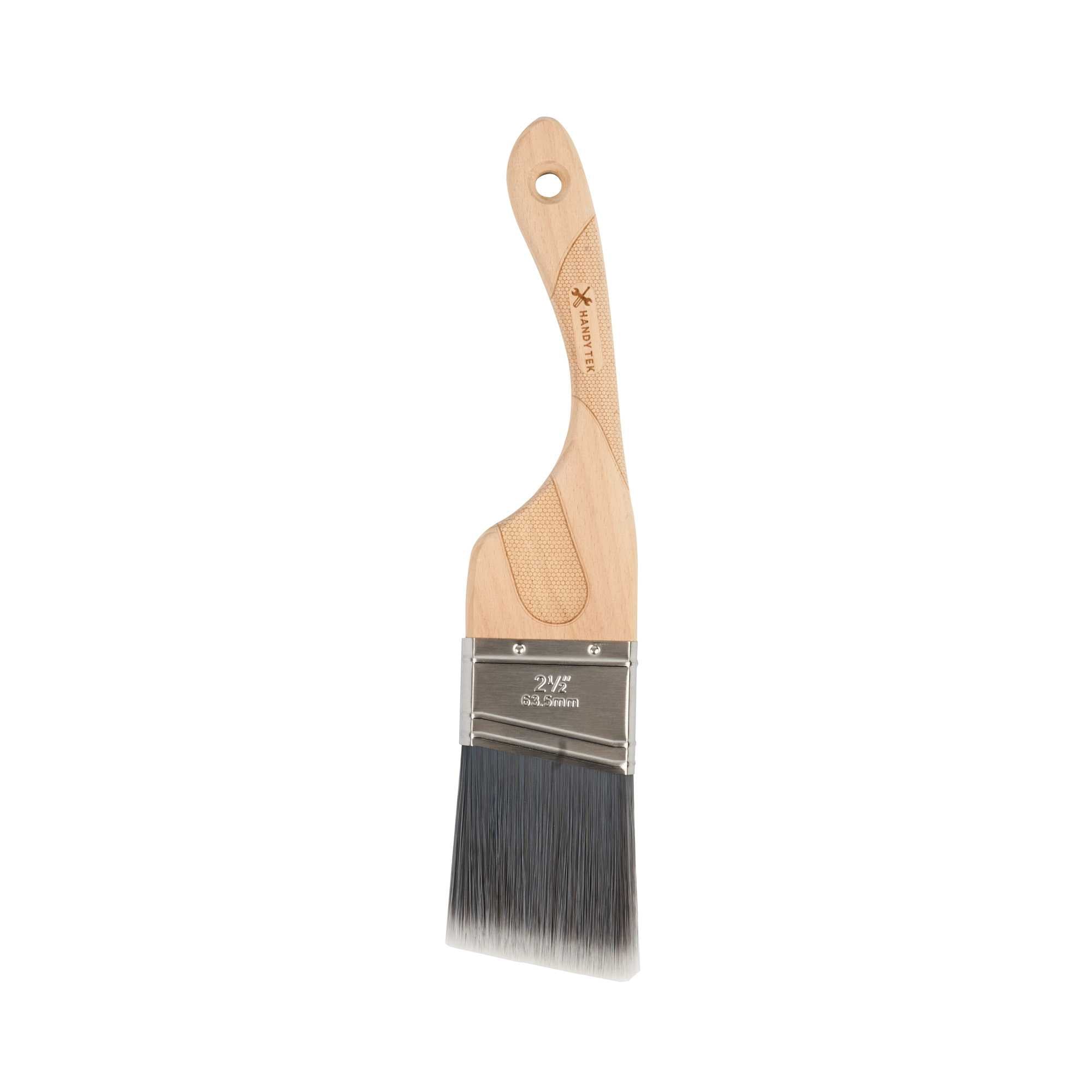Handy Tek Nylon / Polyester Paint Brush - Angled, Soft Tip, Ergonomic Handle - 2 1/2" - 1 count box