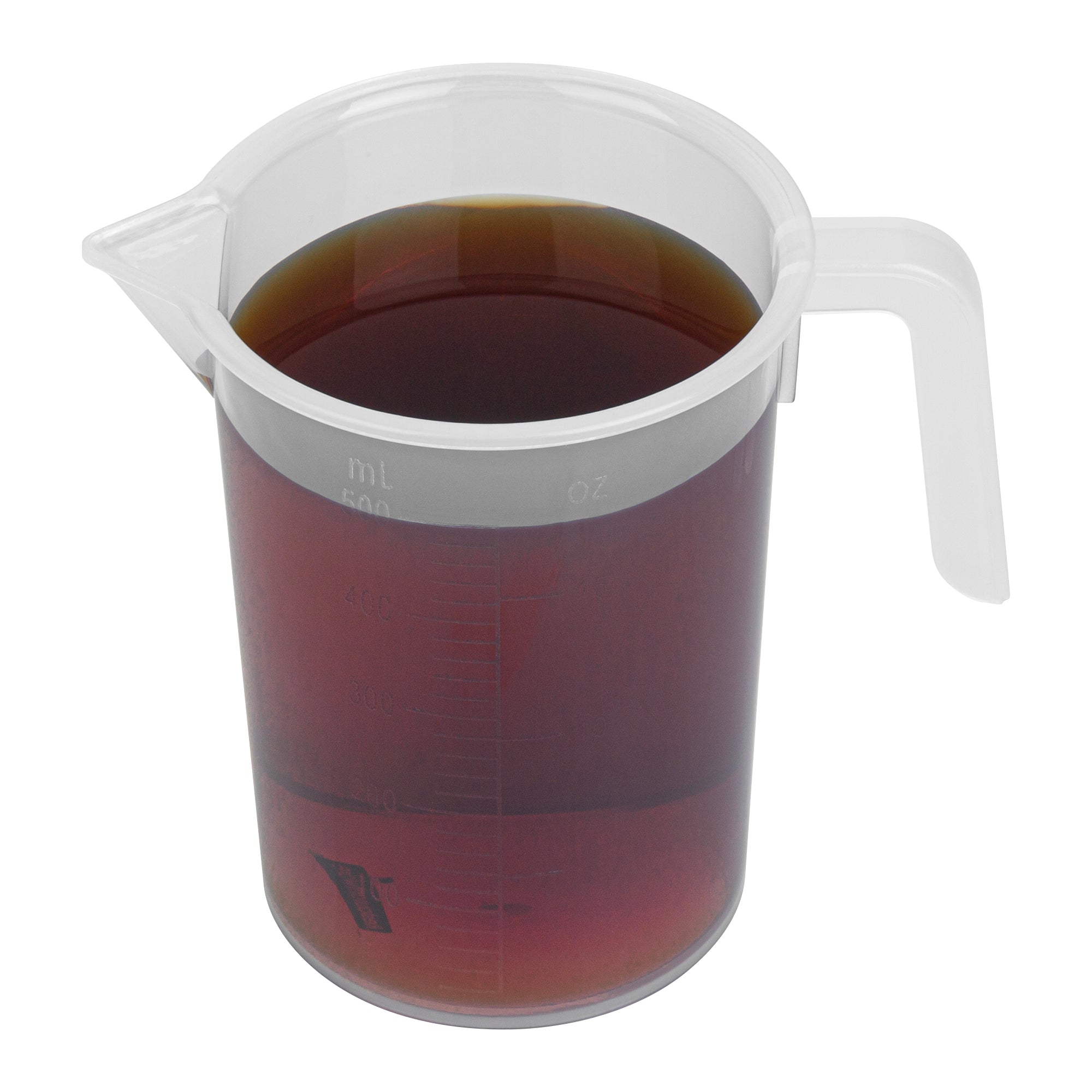 Chef 101 16 oz Clear Plastic Measuring Cup - 4 1/4" x 3 1/2" x 5" - 1 count box