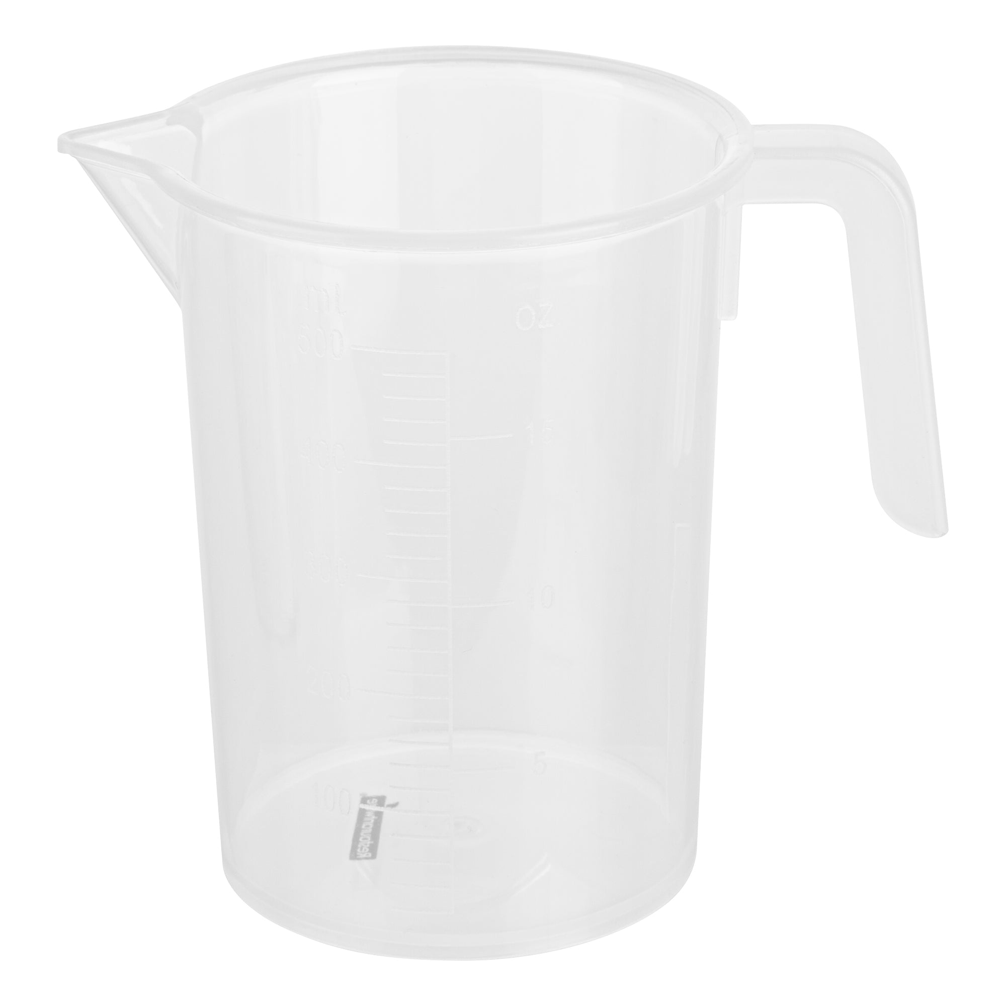 Chef 101 16 oz Clear Plastic Measuring Cup - 4 1/4" x 3 1/2" x 5" - 1 count box