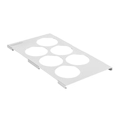 Met Lux Six Hole Stainless Steel Squeeze Bottle Holder Top - Fits 1/3 Size Pans - 12 3/4