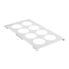 Met Lux Eight Hole Stainless Steel Squeeze Bottle Holder Top - Fits 1/3 Size Pans - 12 3/4