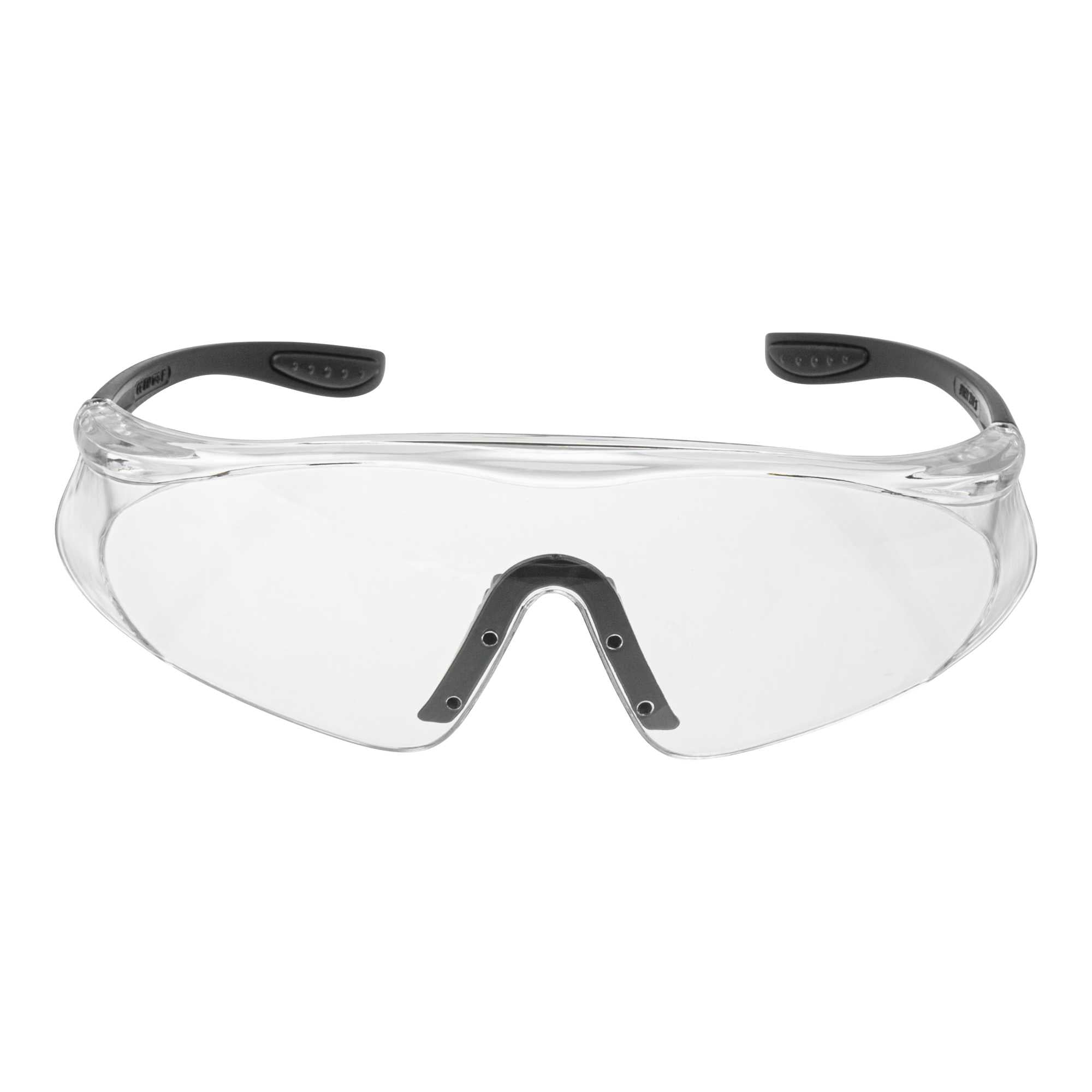 Be Safe Safety Glasses - Anti-Fog, Black with Clear Lens - 1 count box