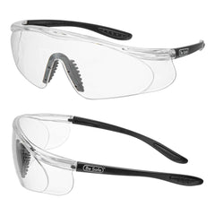 Be Safe Safety Glasses - Anti-Fog, Black with Clear Lens - 1 count box