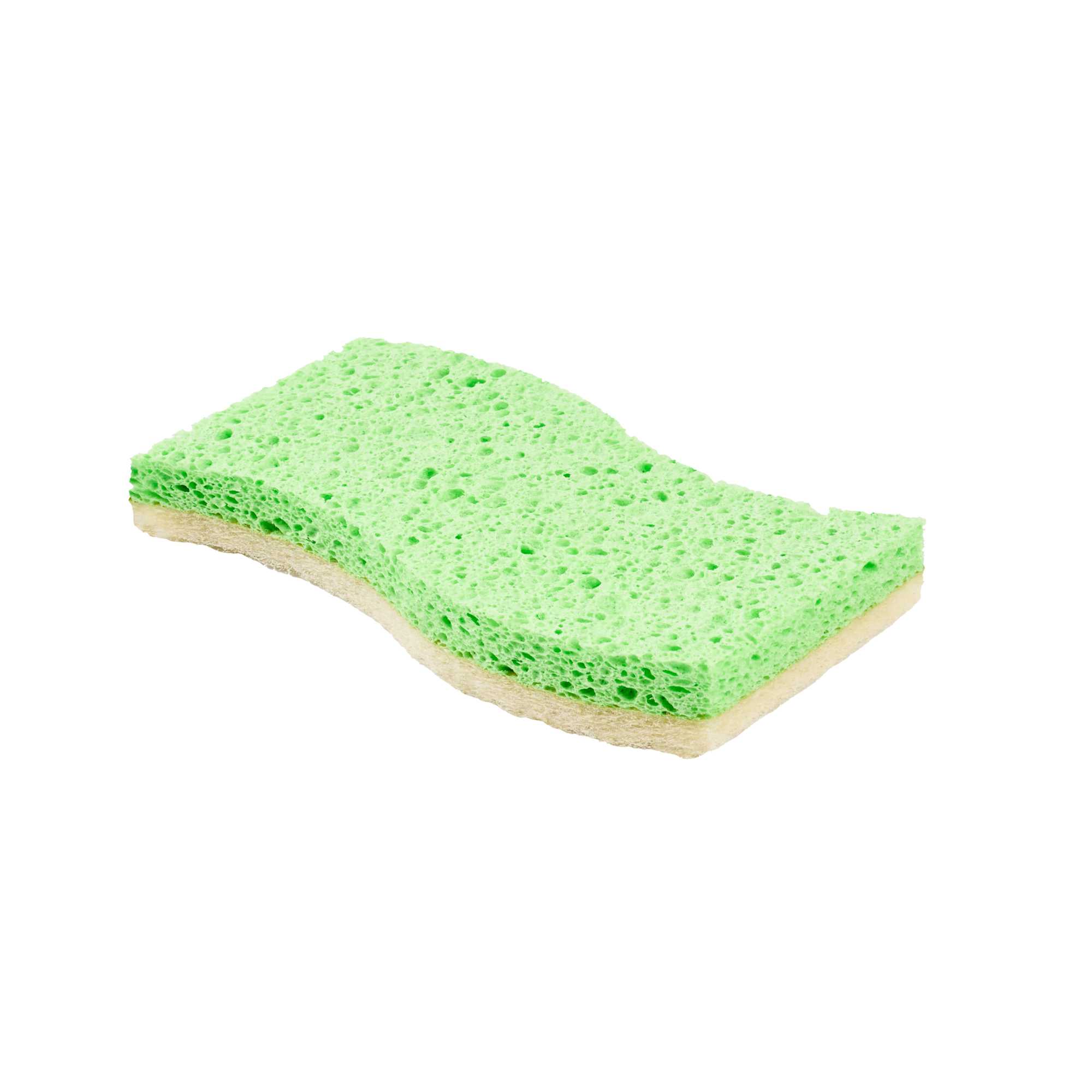 Clean Tek Professional Green Cellulose Sponge / White Light-Duty Scouring Pad Combo - 6" x 3 1/2" x 3/4" - 3 count box