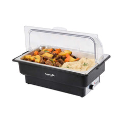 Cater Tek 14 qt Full Size Electric Water Pan / Warmer - Polycarbonate Roll Top Cover, Food Pan, 120V, 760W - 1 count box