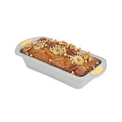 Pastry Tek Gray Silicone Bread Loaf Pan - Non-Stick, with Handles - 9 1/4