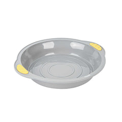 Pastry Tek Round Gray Silicone Cake Pan - Non-Stick, with Handles - 11 1/4