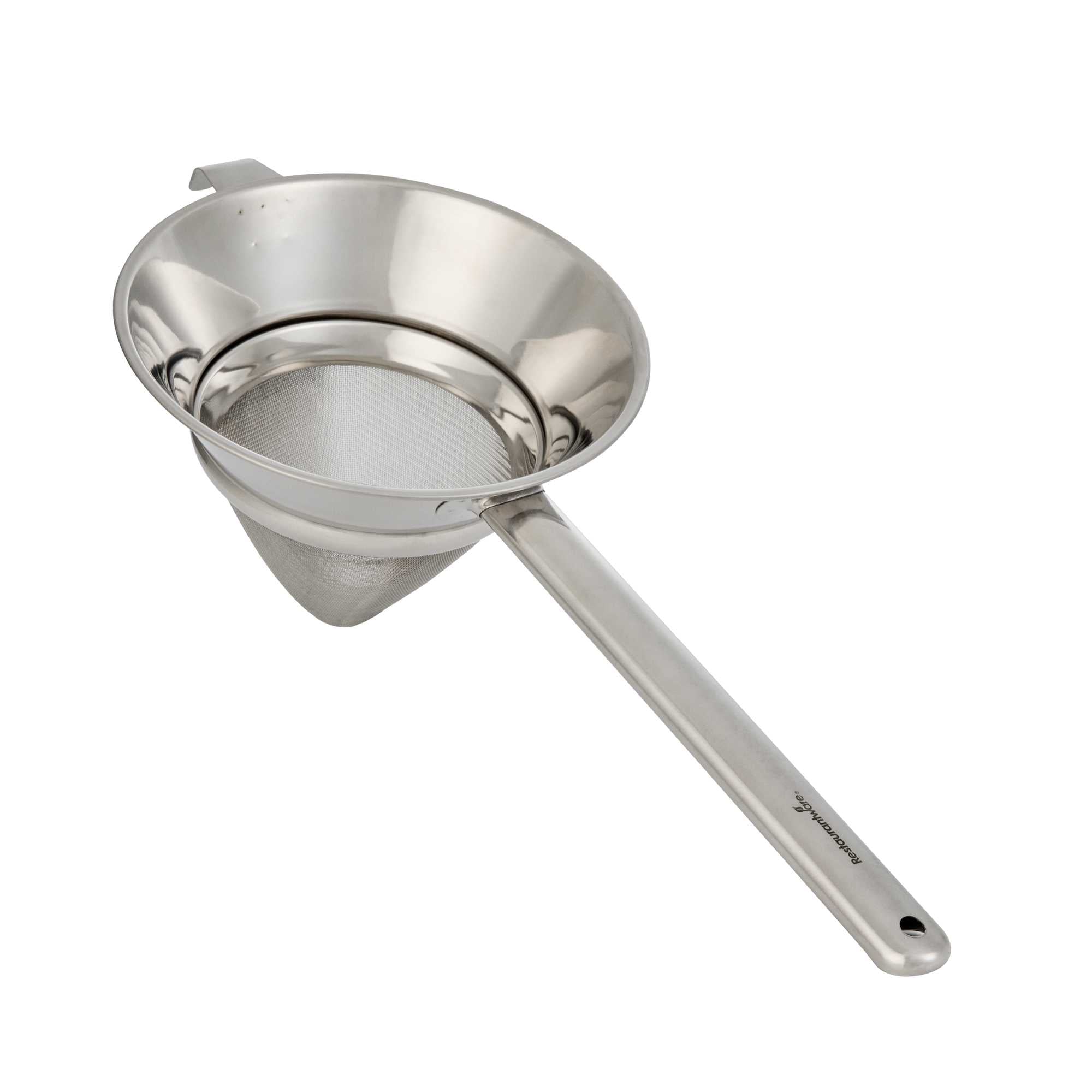 Met Lux Stainless Steel Bouillon / Chinois Strainer - Extra Fine Mesh - 10 1/4" - 1 count box