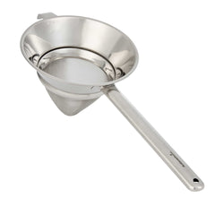 Met Lux Stainless Steel Bouillon / Chinois Strainer - Extra Fine Mesh - 11 3/4