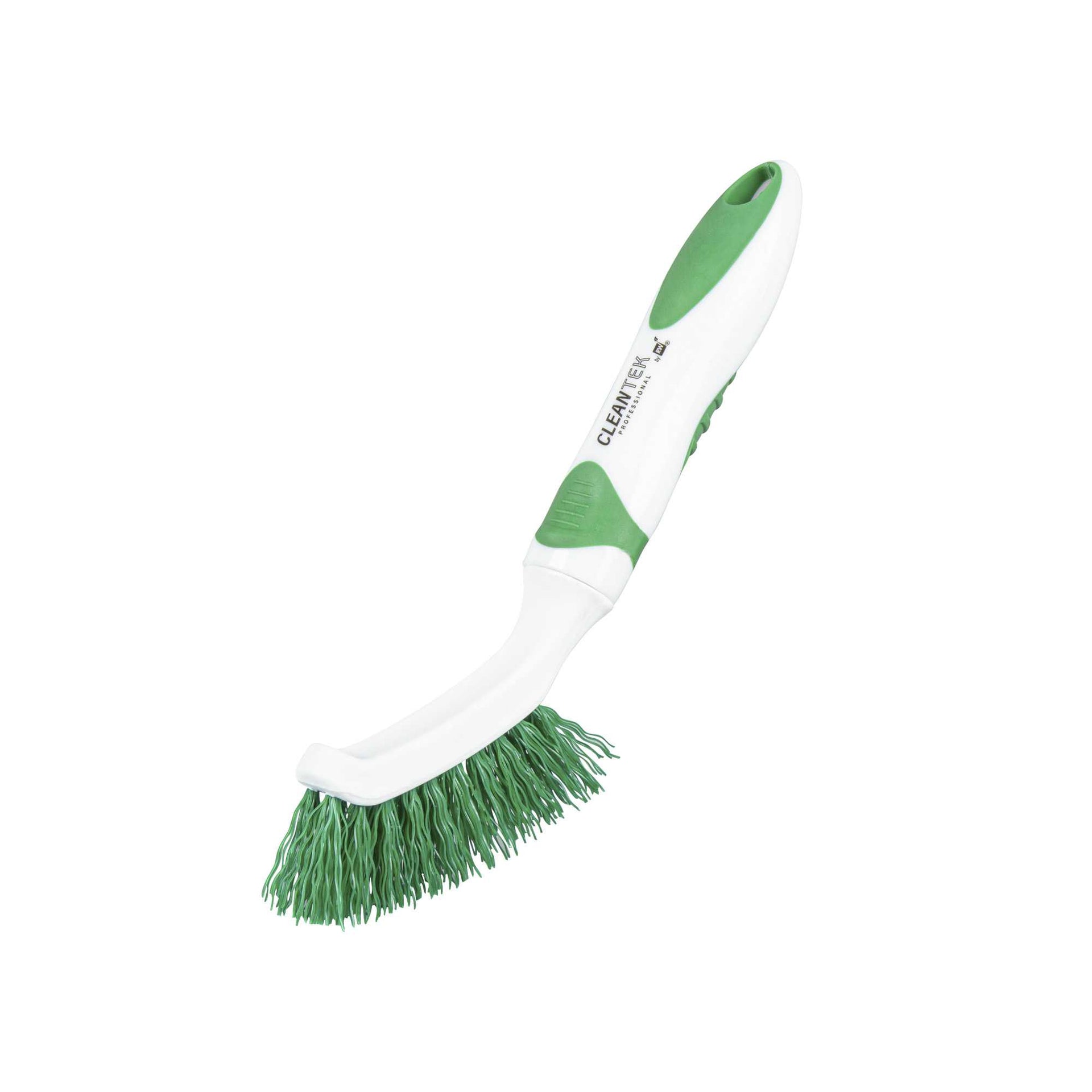 Clean Tek Professional Green and White Tile/Grout Brush - 9" - 100 count box
