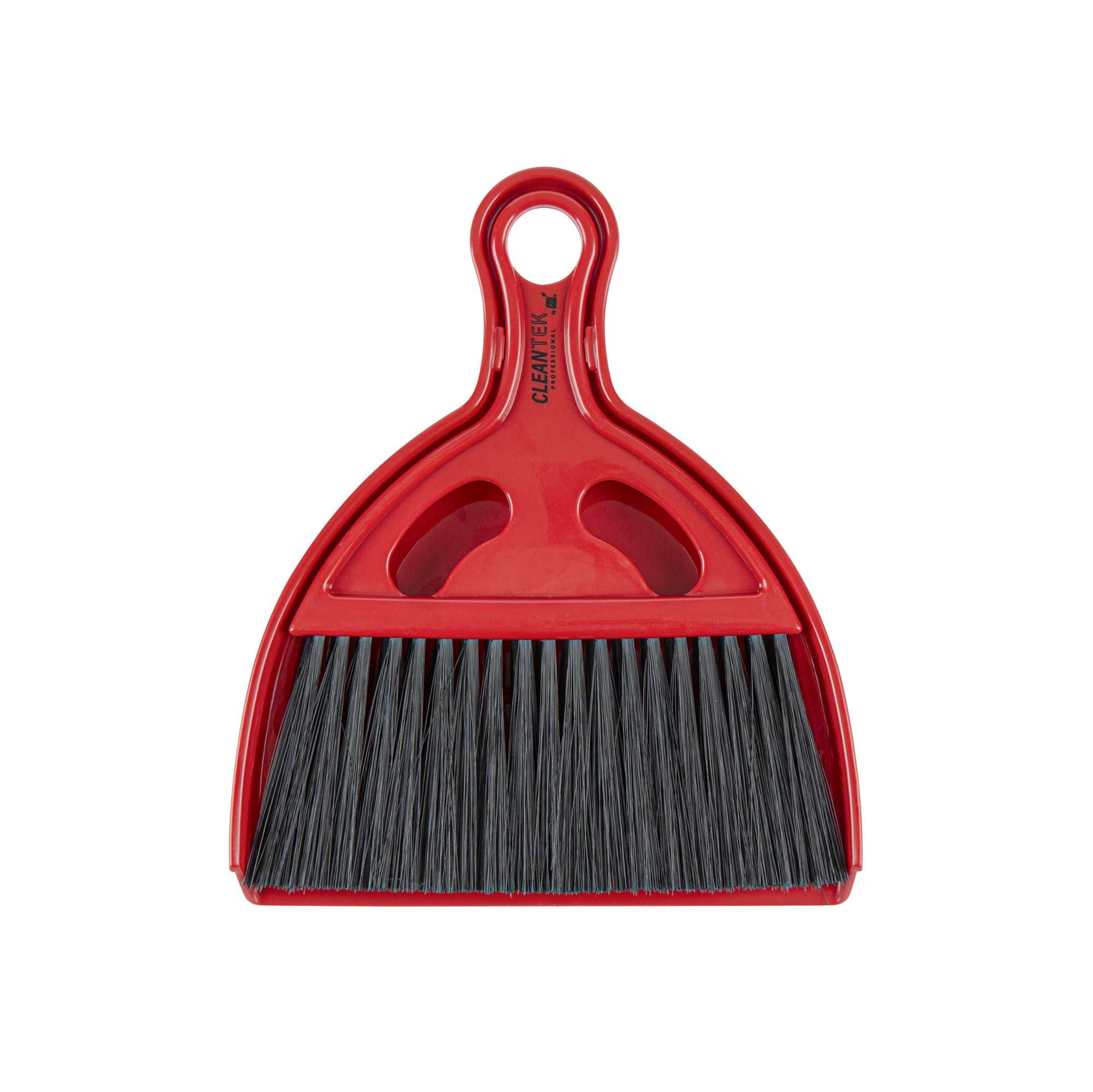 Clean Tek Professional Red and Black Mini Dustpan and Brush Set - 40 count box