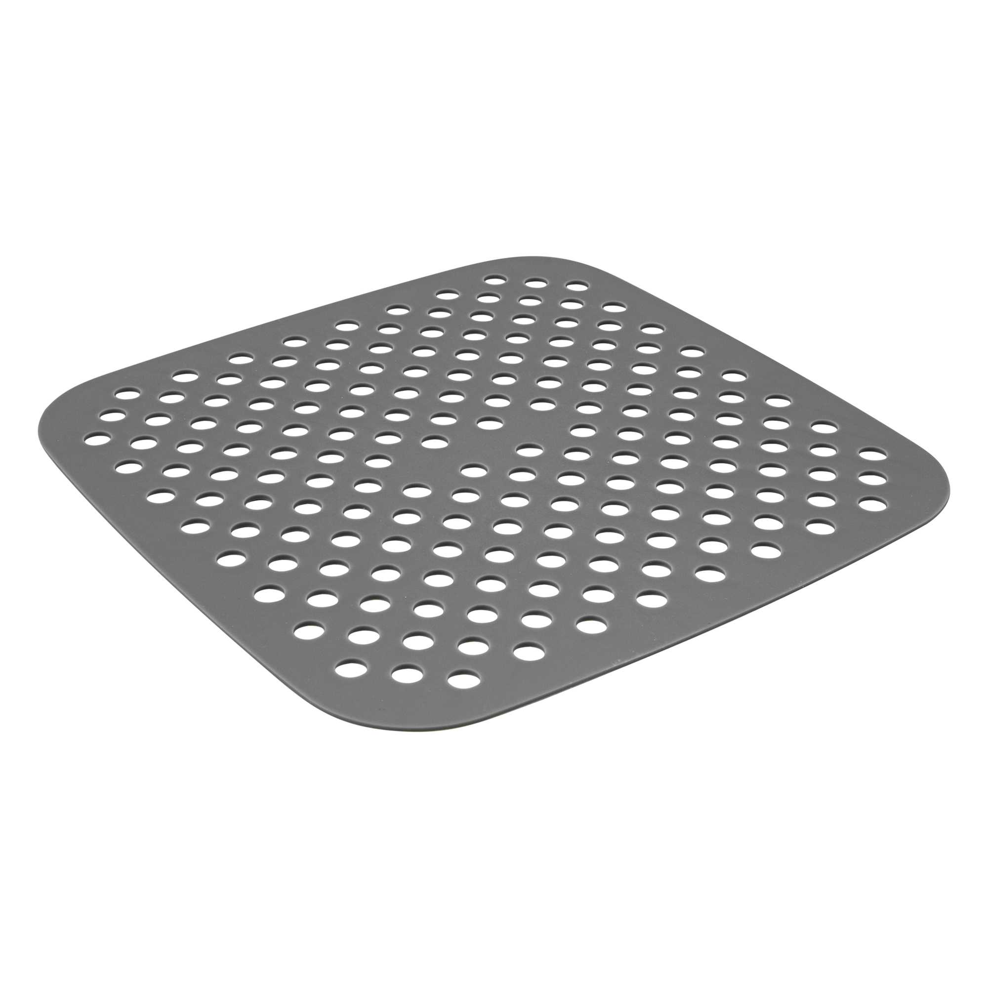 Pastry Tek Square Gray Reusable Silicone Air Fryer Liner - Non-Stick, For 5 qt or Bigger - 8 1/2" - 2 count box
