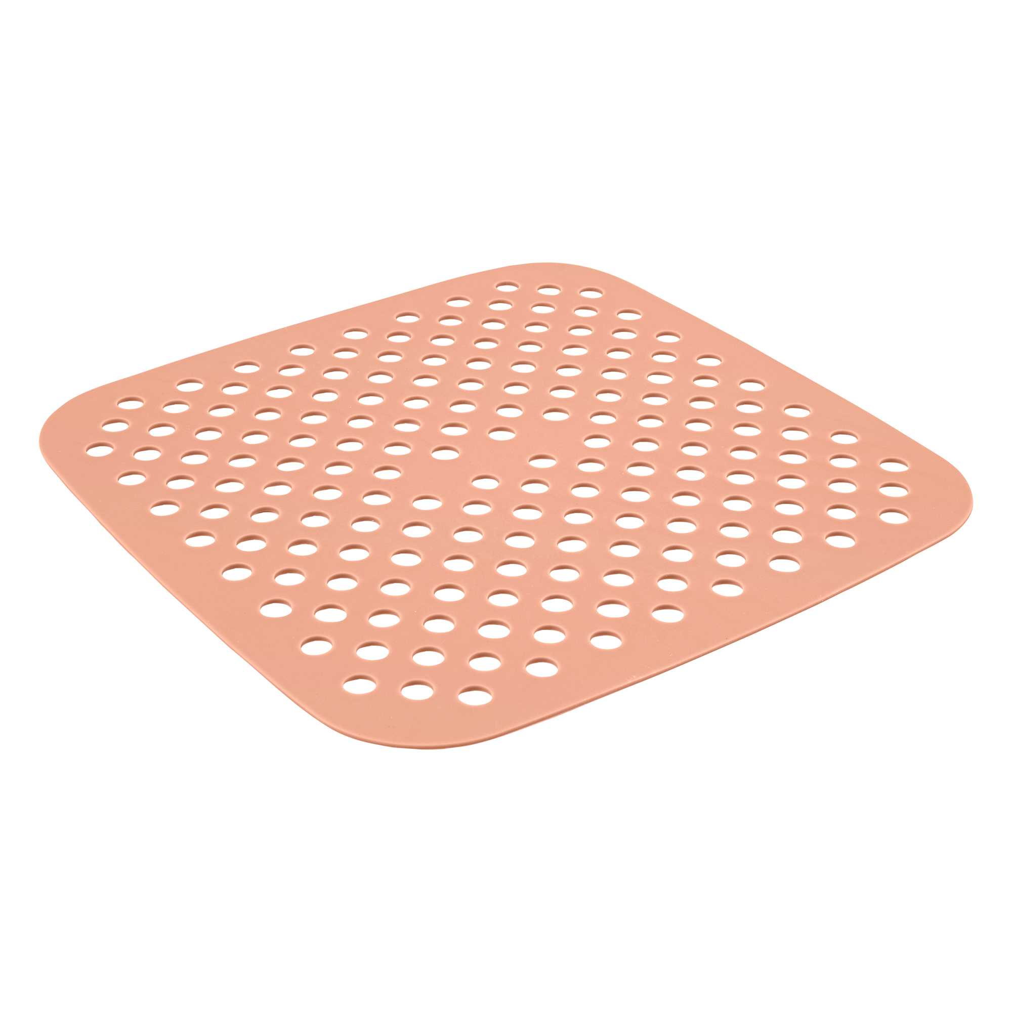 Pastry Tek Square Orange Reusable Silicone Air Fryer Liner - Non-Stick, For 5 qt or Bigger - 8 1/2" - 2 count box