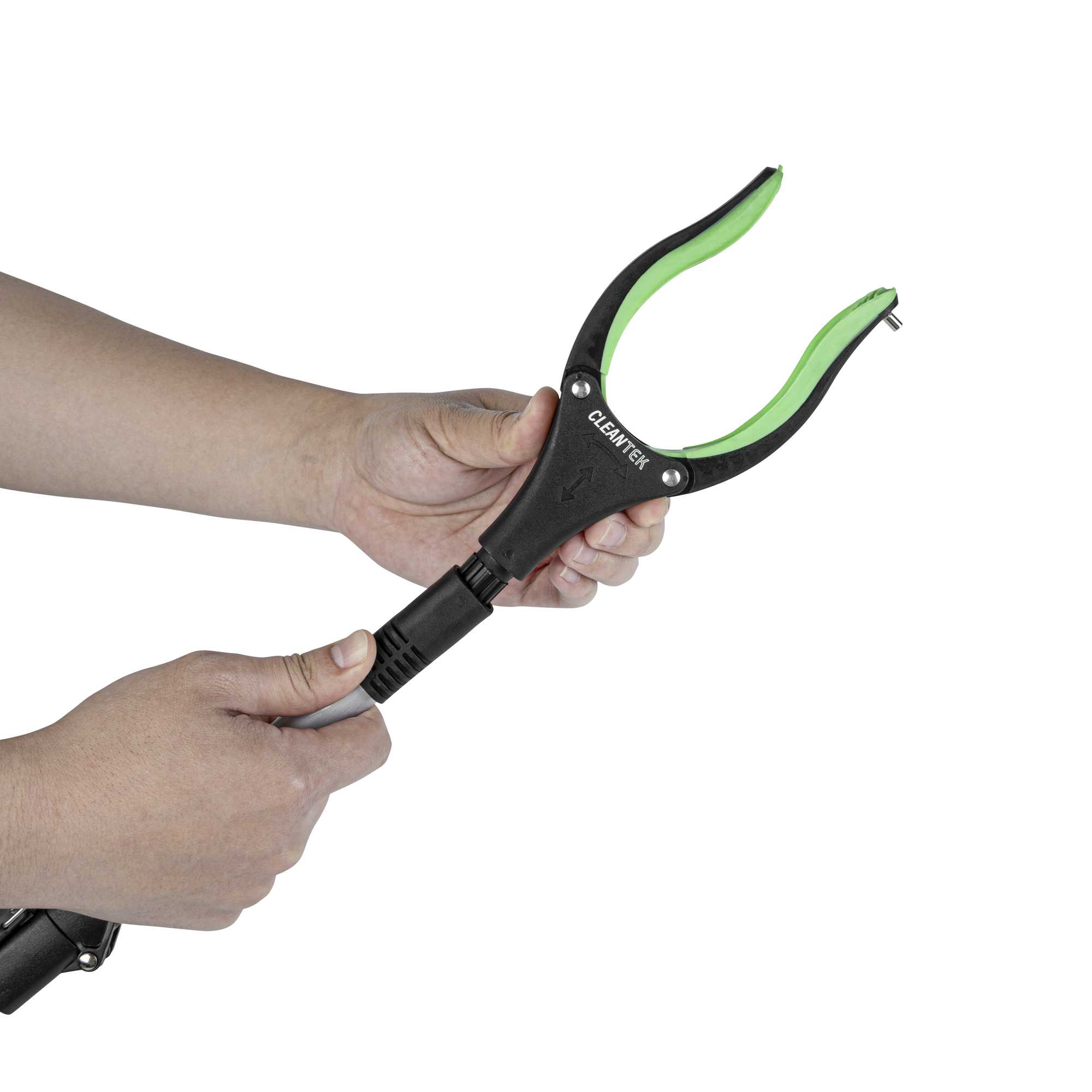 Clean Tek Professional 3-Fold Pick-Up Reaching Grabber Tool - Magnetic Tip, 360 Degree Rotating Head, Trigger Grip - 43" - 10 count box