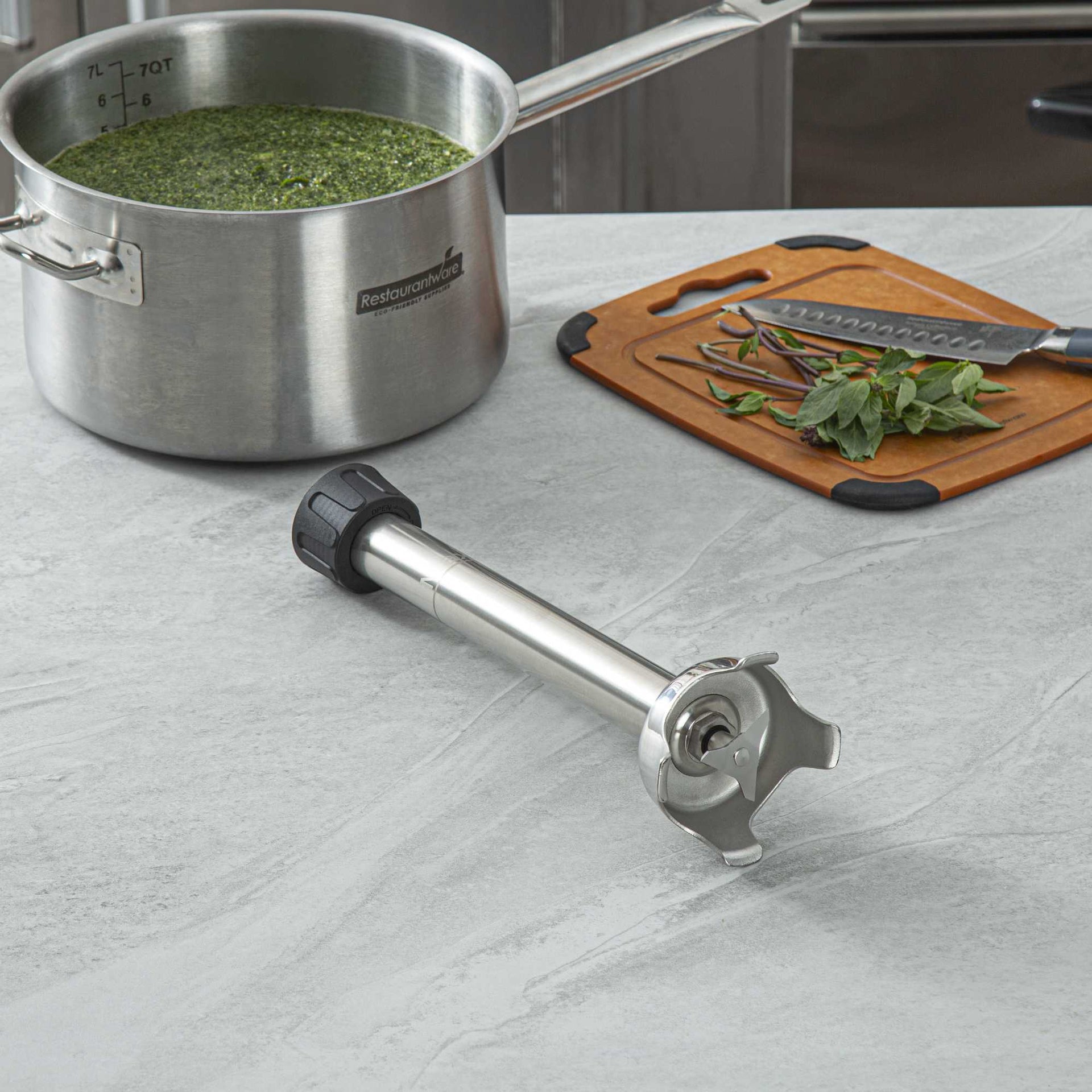 Hi Tek Stainless Steel Blending Shaft - For Variable Speed Immersion Blender - 14" - 1 count box