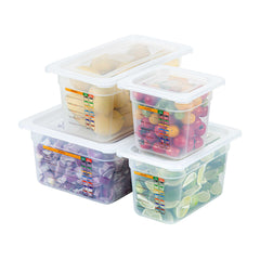 Met Lux 4-Piece Translucent Polypropylene Food Pan Set - 6