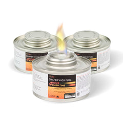 Fire Tek 4 Hour Wick Chafing Fuel - 6 Pack, with Safety Twist Cap and Lid Opener - 4 count box