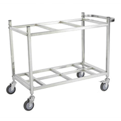 Met Lux Stainless Steel Triple Ingredient Bin Cart - Fits Three 10-Gallon Bins - 36 1/2
