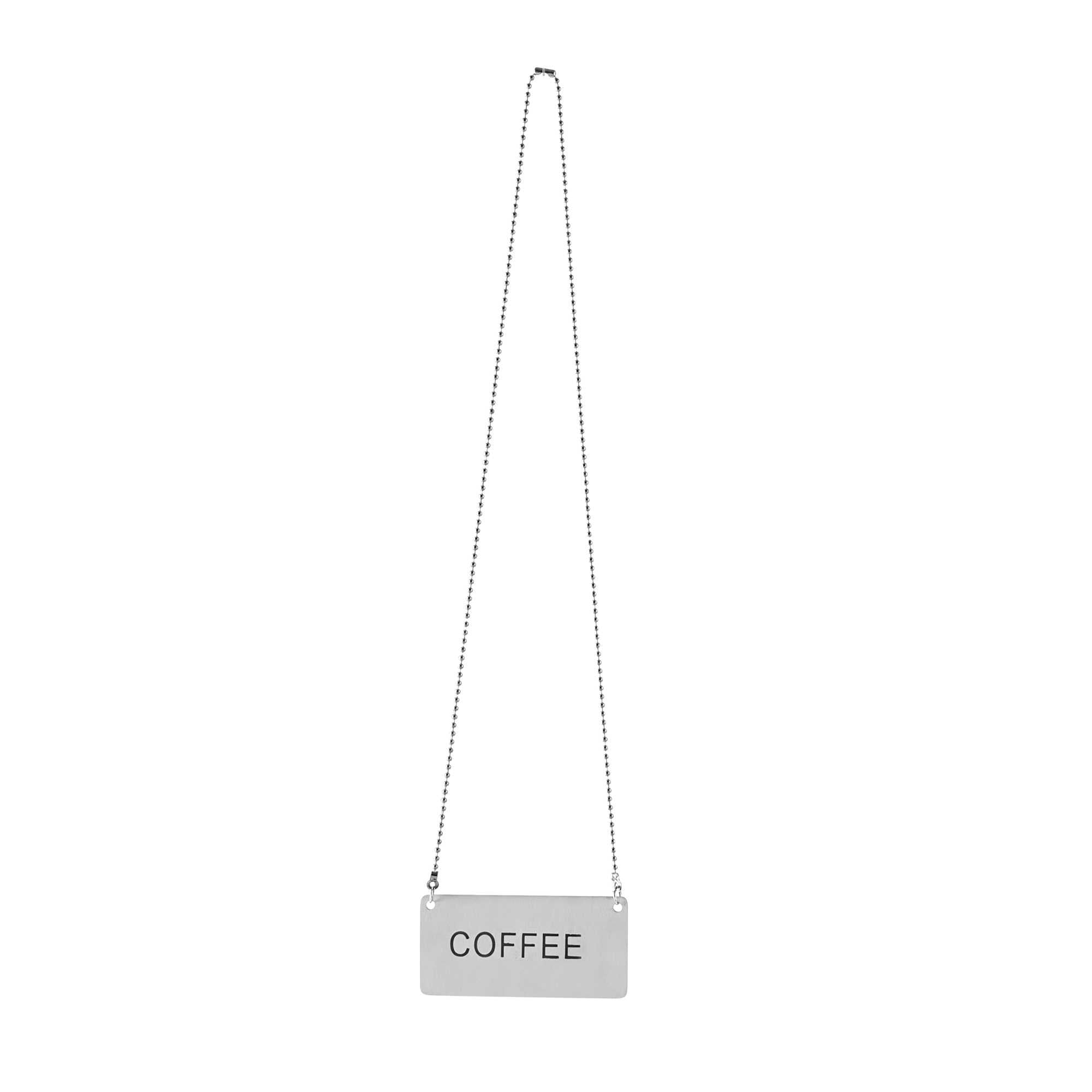 Met Lux Stainless Steel Coffee Chafer Urn Chain - with "Coffee" Label - 13" x 3 1/2" - 240 count box