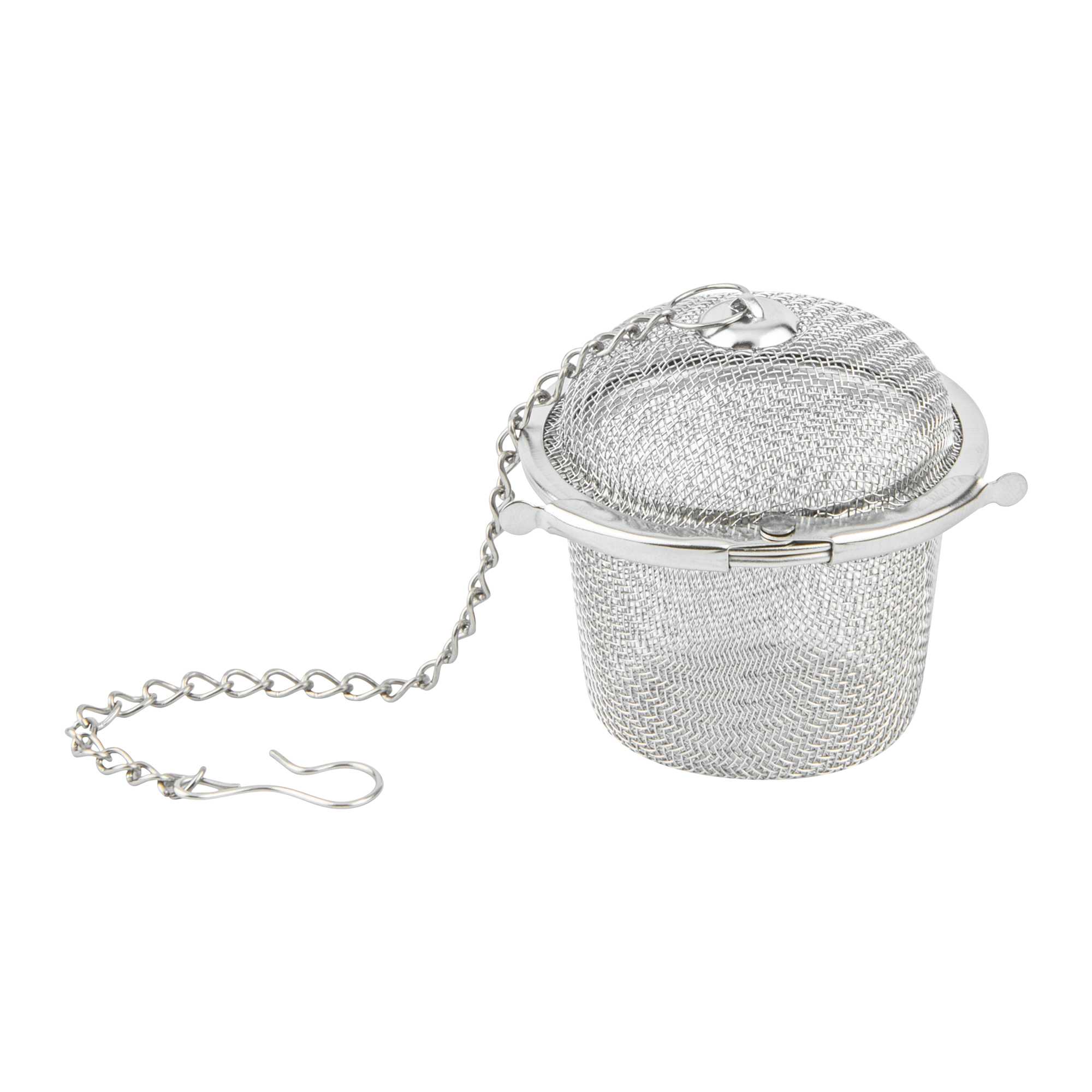 Met Lux Stainless Steel Fine Mesh Loose Leaf Tea / Spice Ball Infuser - with Chain - 2" - 1 count box